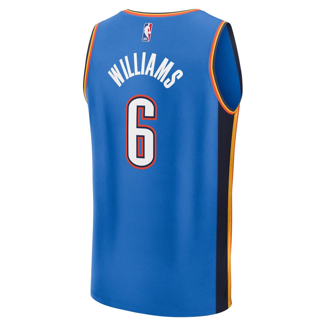 Oklahoma City Thunder Jaylin Williams Fanatics Fast Break Replica Player Jersey - Icon Edition - Blue