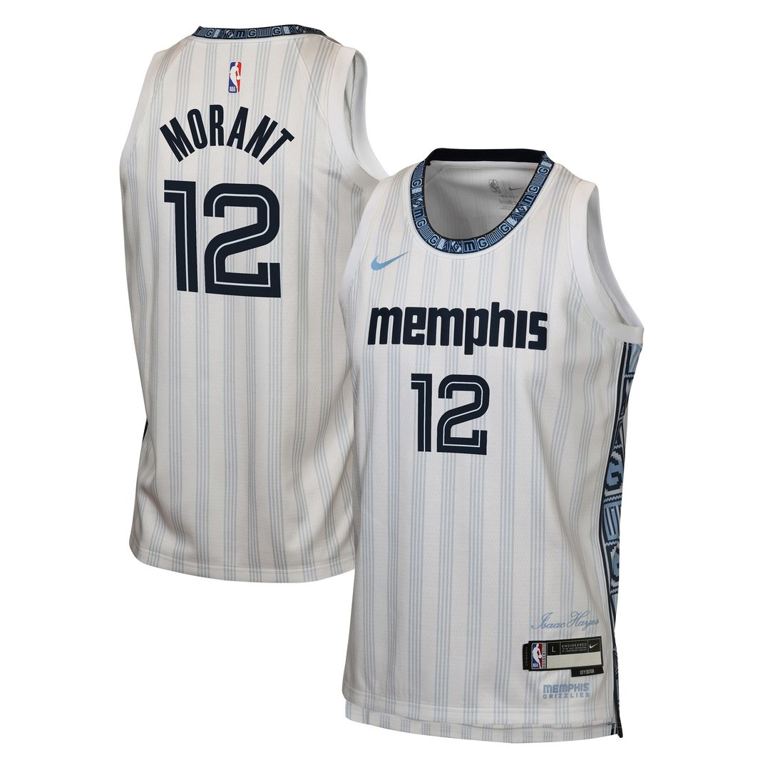 Memphis Grizzlies Ja Morant Nike Youth 2025/26 City Edition Swingman Jersey - White
