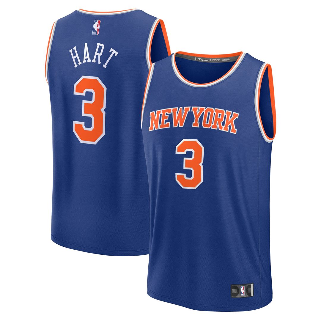 New York Knicks Josh Hart Fanatics Youth Fast Break Replica Player Jersey - Blue - Icon Edition