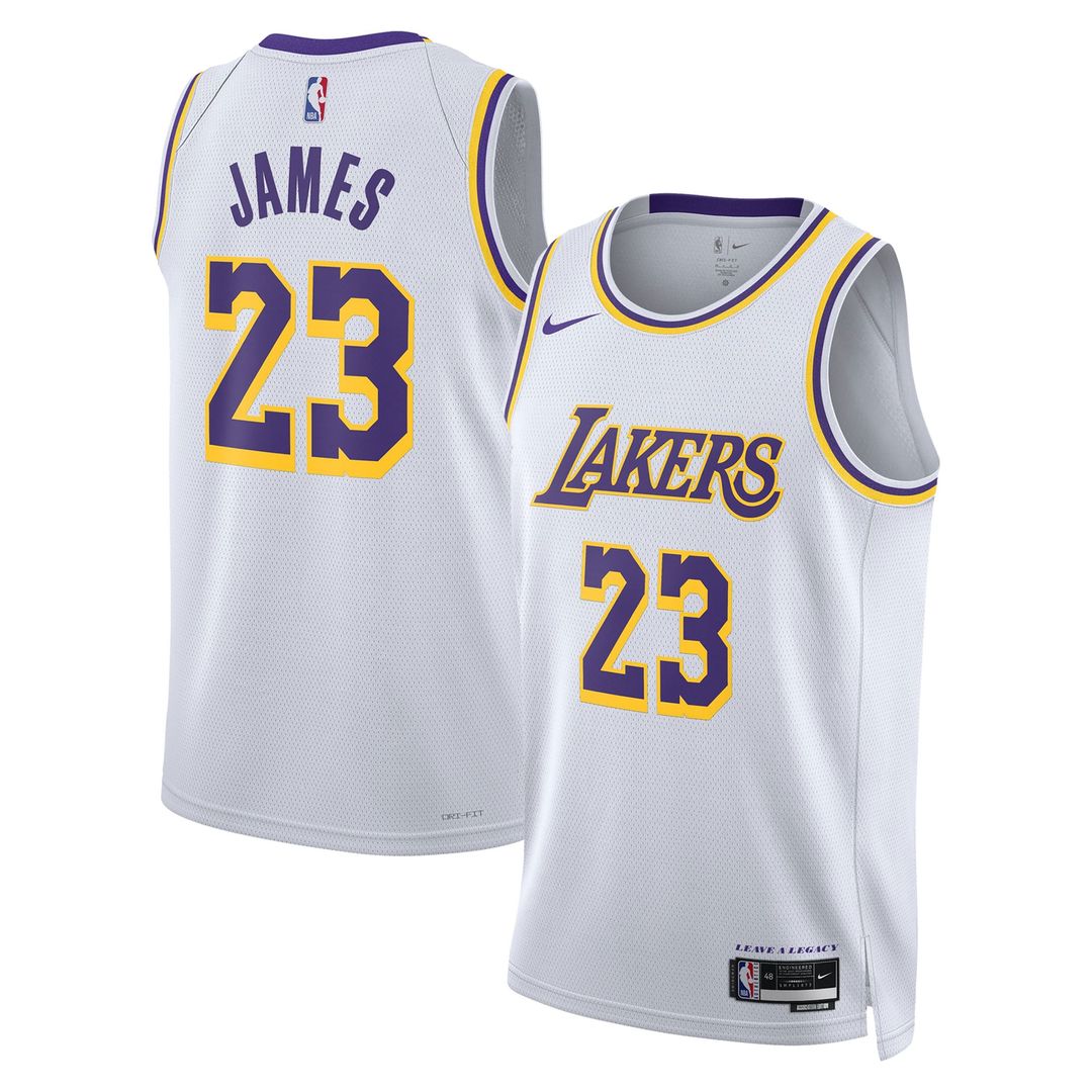 Los Angeles Lakers LeBron James Nike Unisex Swingman Jersey - Association Edition - White
