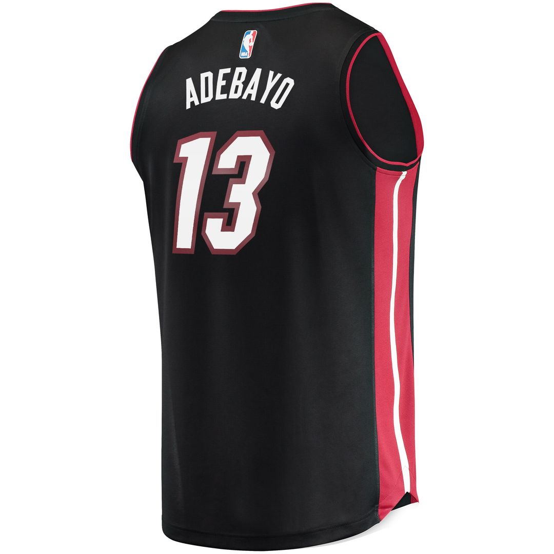 Miami Heat Bam Adebayo Fanatics Fast Break Replica Player Jersey - Icon Edition - Black