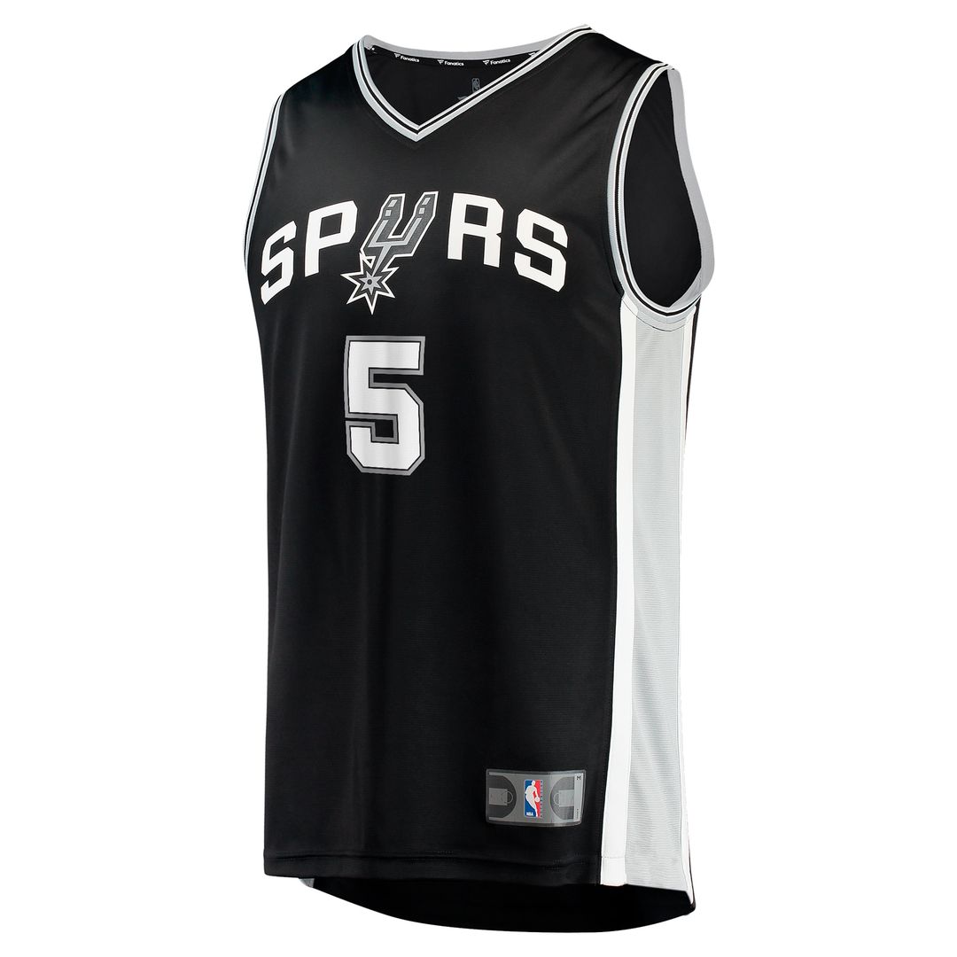 San Antonio Spurs Stephon Castle Fanatics 2024 NBA Draft Fast Break Player Jersey - Icon Edition - Black