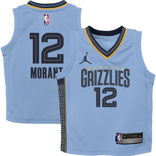 Memphis Grizzlies Ja Morant Jordan Brand Preschool 2022/23 Statement Edition Jersey - Light Blue