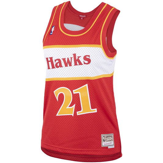 Atlanta Hawks Dominique Wilkins Mitchell & Ness Women's Hardwood Classics Swingman Jersey - Red
