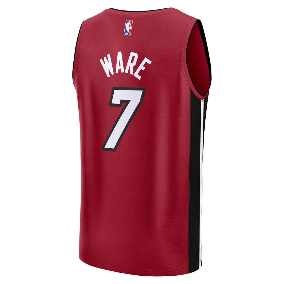 Miami Heat Kel'el Ware Fanatics Youth Fast Break Player Jersey - Statement Edition - Red