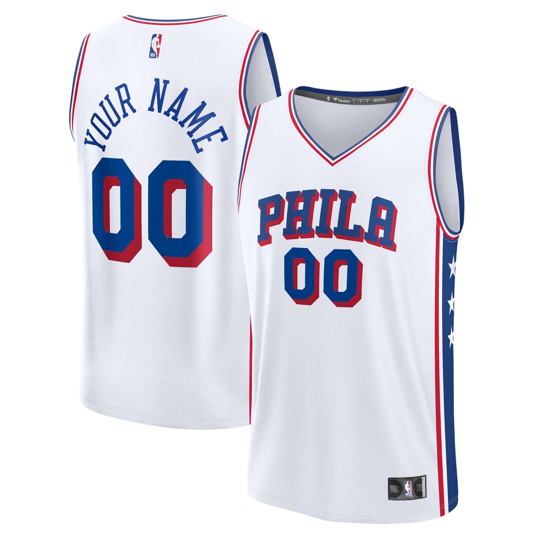 Philadelphia 76ers Fanatics Fast Break Custom Jersey - Icon Edition - Blue