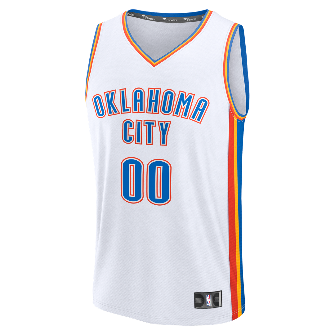 Oklahoma City Thunder Fanatics Youth Fast Break Custom Replica Jersey - Blue - Icon Edition