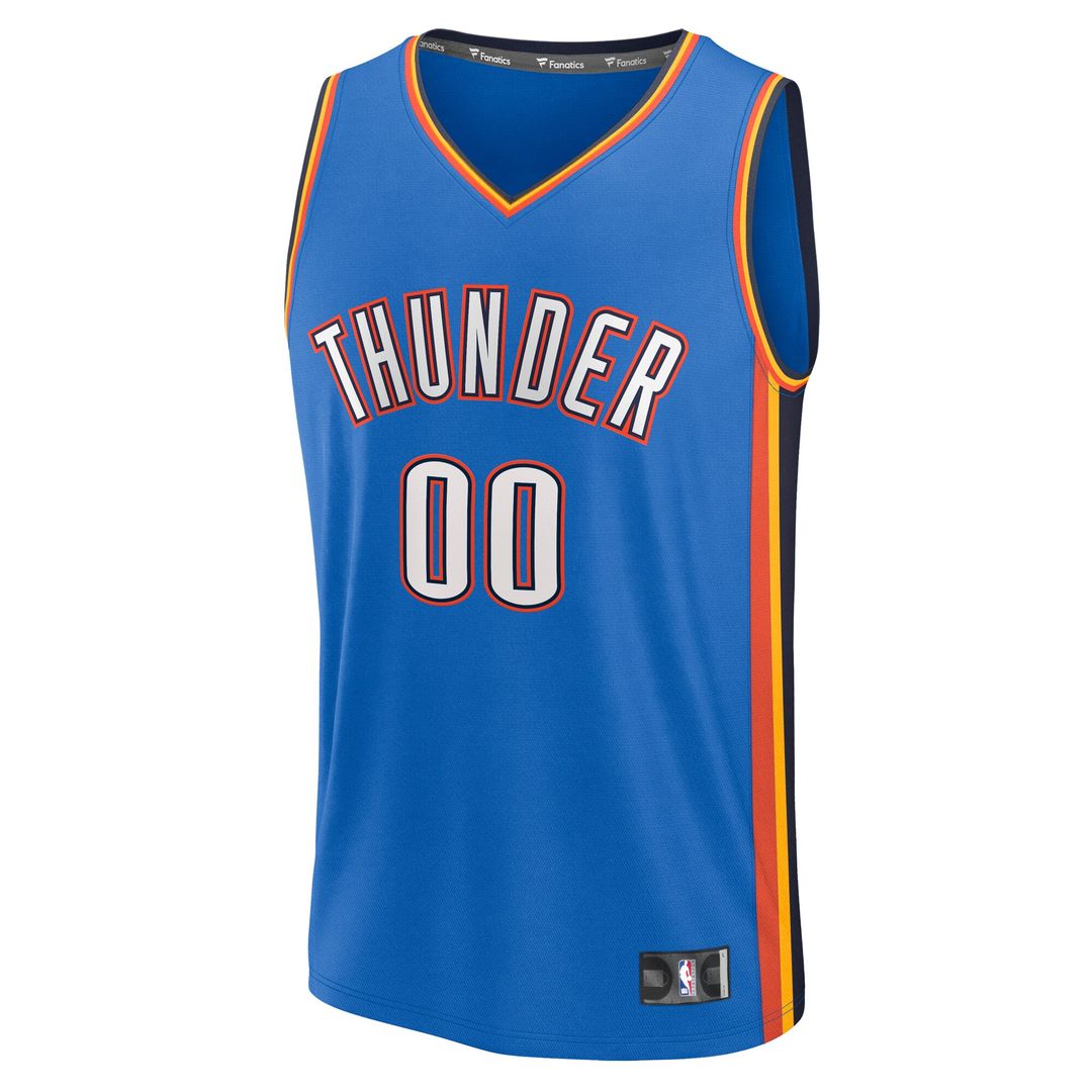 Oklahoma City Thunder Fanatics Youth Fast Break Custom Replica Jersey - Blue - Icon Edition