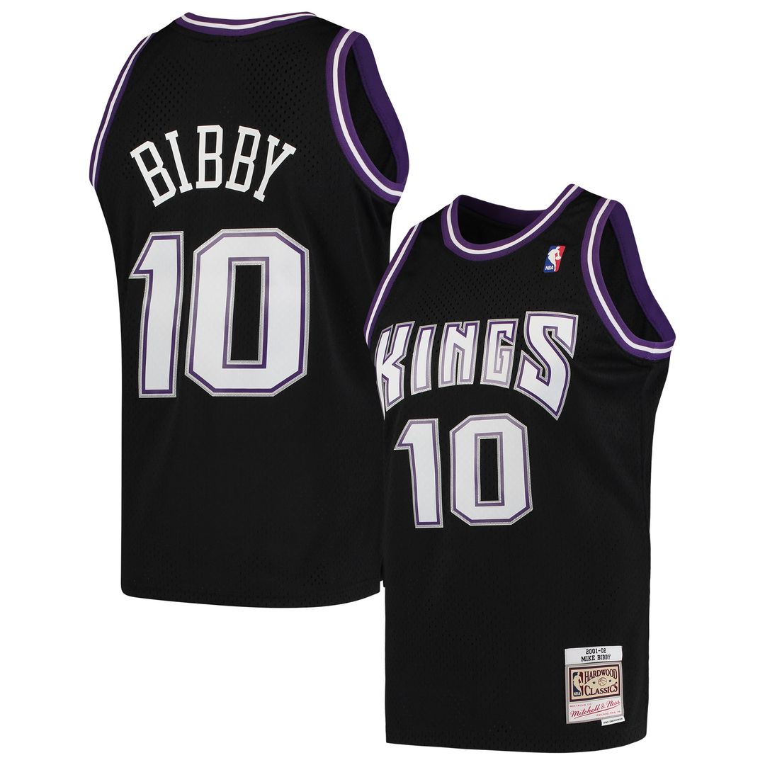 Sacramento Kings Mike Bibby Mitchell & Ness Hardwood Classics Swingman Jersey - Black