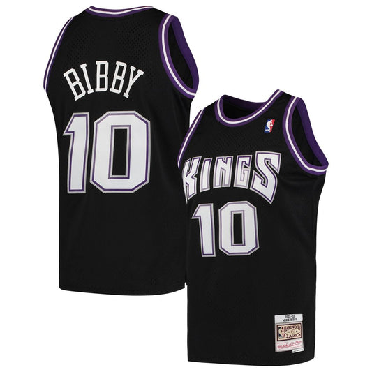 Sacramento Kings Mike Bibby Mitchell & Ness Hardwood Classics Swingman Jersey - Black