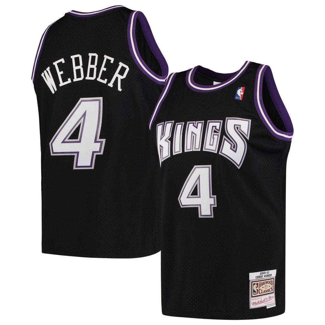 Sacramento Kings Chris Webber Mitchell & Ness 2000/01 Hardwood Classics Swingman Jersey - Black