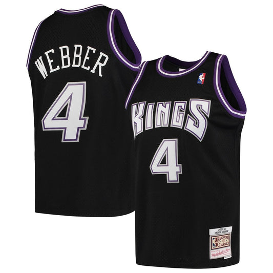 Sacramento Kings Chris Webber Mitchell & Ness 2000/01 Hardwood Classics Swingman Jersey - Black