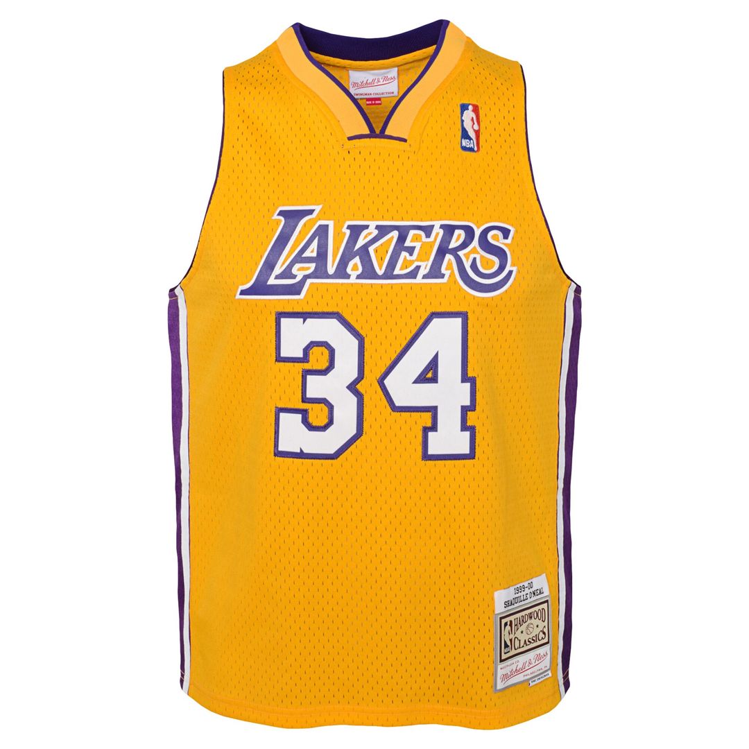 Los Angeles Lakers Shaquille O'Neal Mitchell & Ness Youth 1999/00 Hardwood Classics Swingman Jersey - Gold