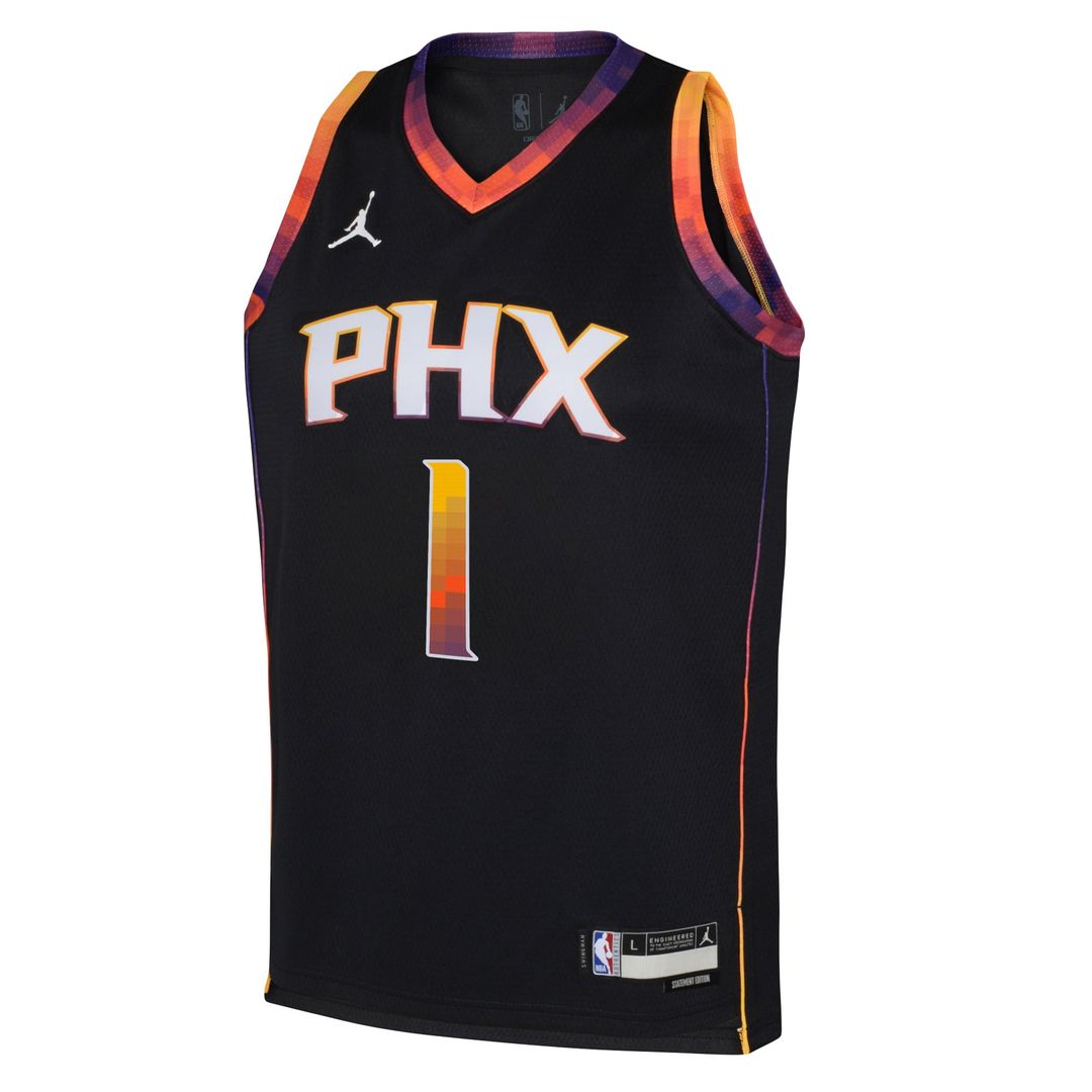 Phoenix Suns Devin Booker Jordan Brand Youth Swingman Jersey - Statement Edition - Black
