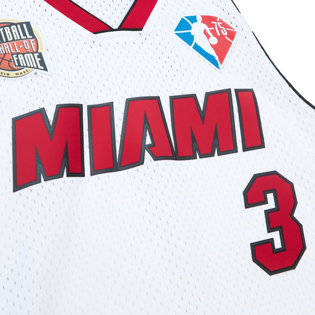 Miami Heat Dwyane Wade Mitchell & Ness Unisex Hall of Fame Class of 2023 Throwback Swingman Jersey - White