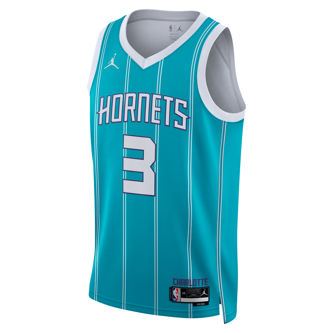 Charlotte Hornets Coby White Jordan Brand Unisex Swingman Jersey - Icon Edition - Teal