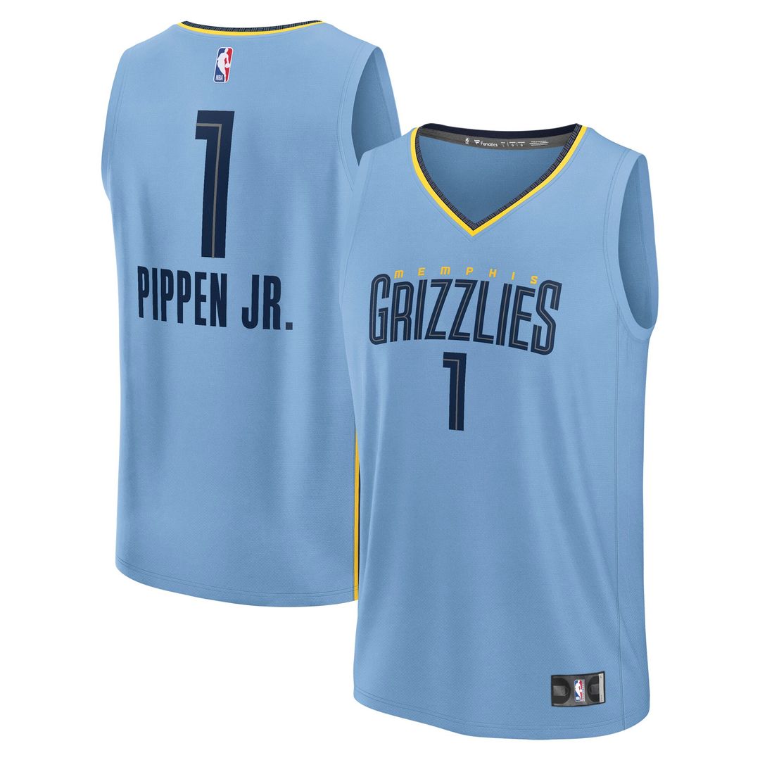 Memphis Grizzlies Scotty Pippen Jr. Fanatics Fast Break Replica Player Jersey - Statement Edition - Light Blue