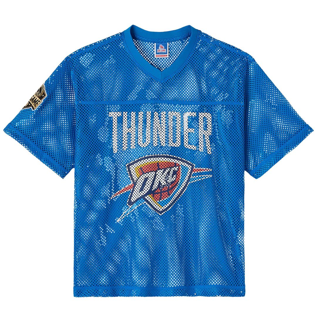 Oklahoma City Thunder OVO x NBA Mesh Football Fashion Jersey - Blue