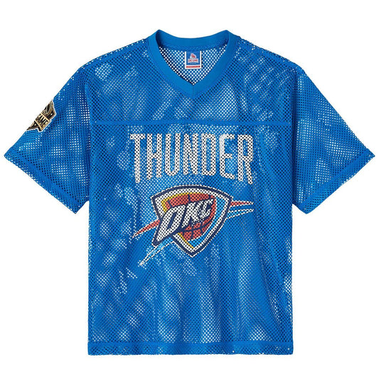 Oklahoma City Thunder OVO x NBA Mesh Football Fashion Jersey - Blue