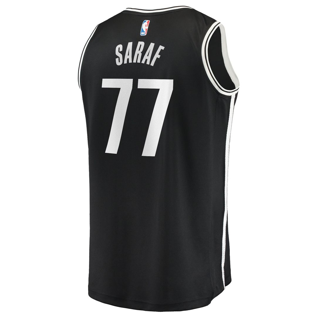 Brooklyn Nets Ben Saraf Fanatics Youth Fast Break Replica Jersey - Black - Icon Edition