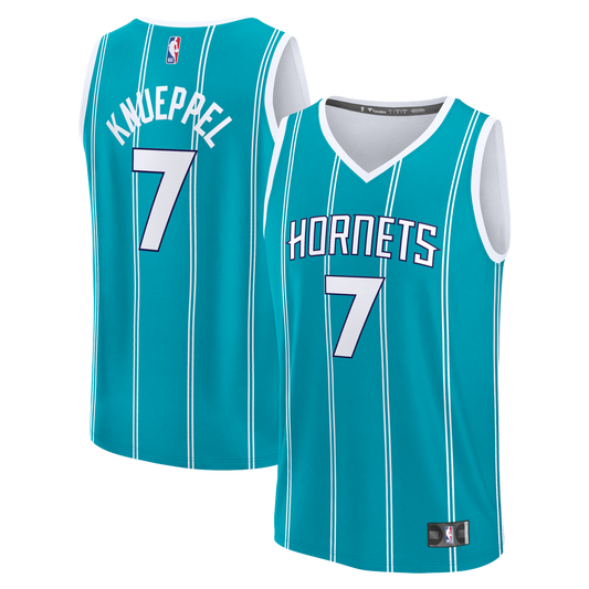 Charlotte Hornets Kon Knueppel Fanatics 2025 NBA Draft First Round Pick Fast Break Replica Jersey - Icon Edition - Teal