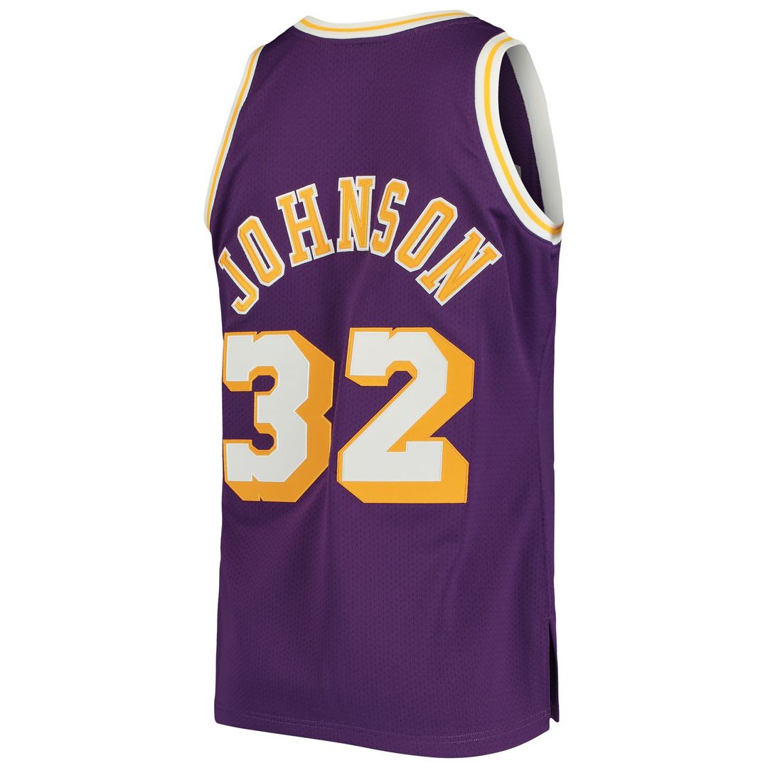 Los Angeles Lakers Magic Johnson Mitchell & Ness 1984/85 Hardwood Classics Authentic Jersey - Purple