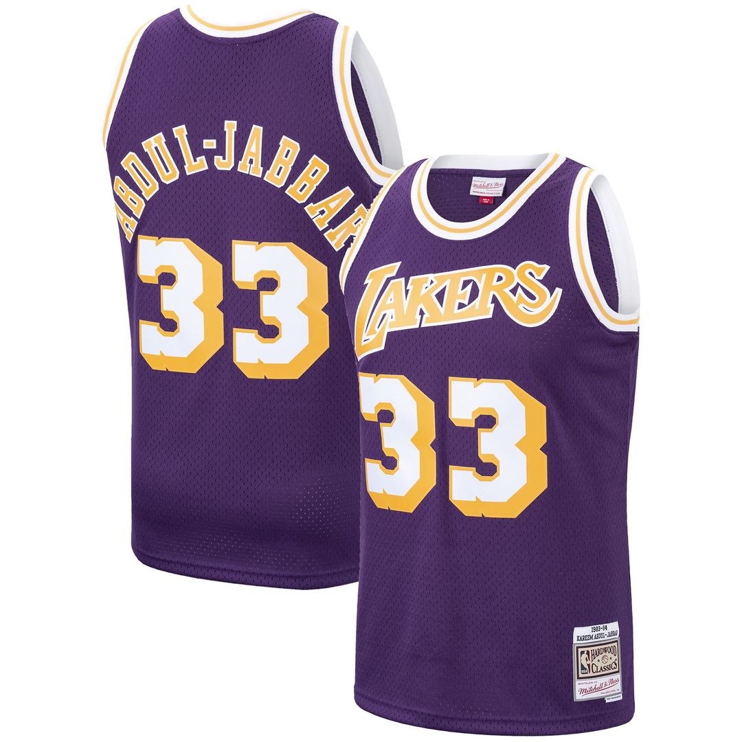Los Angeles Lakers Kareem Abdul - Jabbar Mitchell & Ness Hardwood Classics Swingman Jersey - Purple