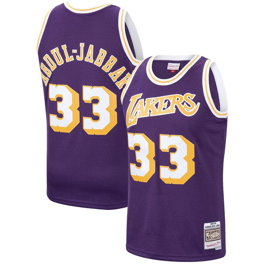 Los Angeles Lakers Kareem Abdul - Jabbar Mitchell & Ness Hardwood Classics Swingman Jersey - Purple