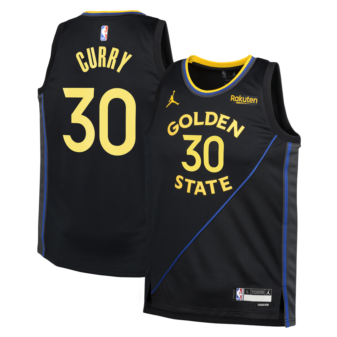 Golden State Warriors Stephen Curry Jordan Brand Youth Swingman Player Jersey - Statement Edition - Black