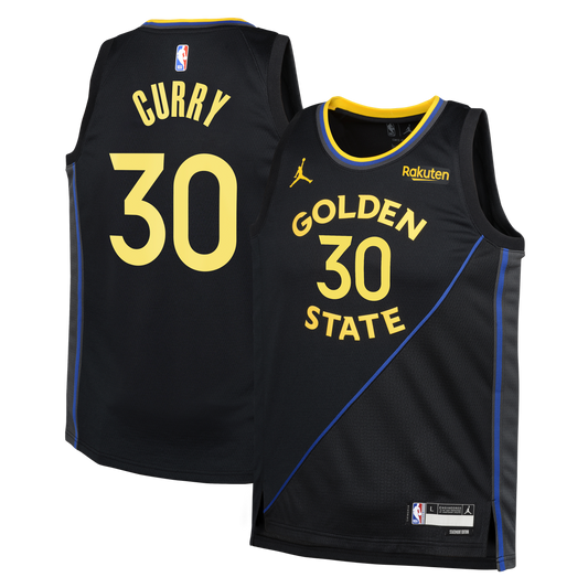 Golden State Warriors Stephen Curry Jordan Brand Youth Swingman Player Jersey - Statement Edition - Black