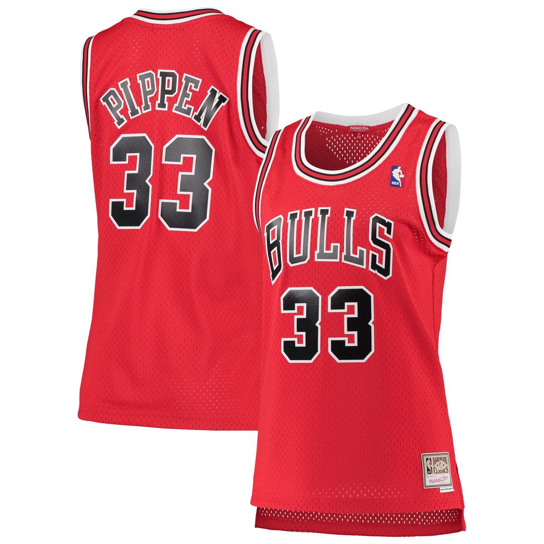 Chicago Bulls Scottie Pippen Mitchell & Ness Women's 1997/98 Hardwood Classics Swingman Jersey - Red