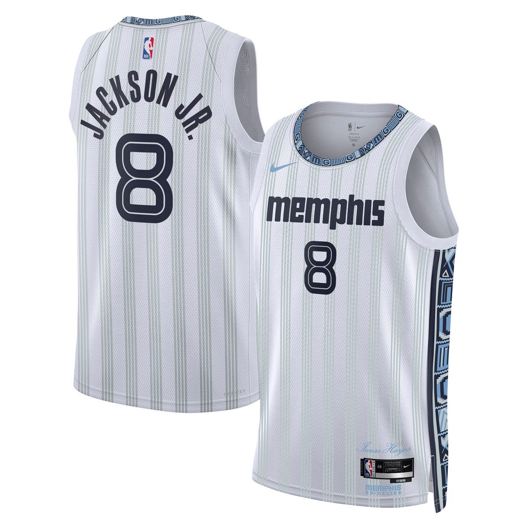 Memphis Grizzlies Jaren Jackson Jr. Nike Unisex 2025/26 Swingman Jersey - White - City Edition