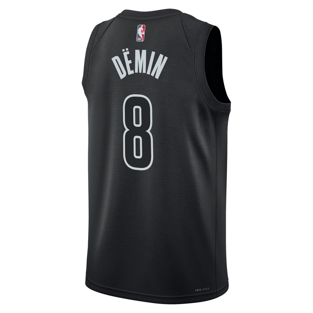 Brooklyn Nets Egor Dëmin Jordan Brand Unisex Swingman Jersey - Statement Edition - Black