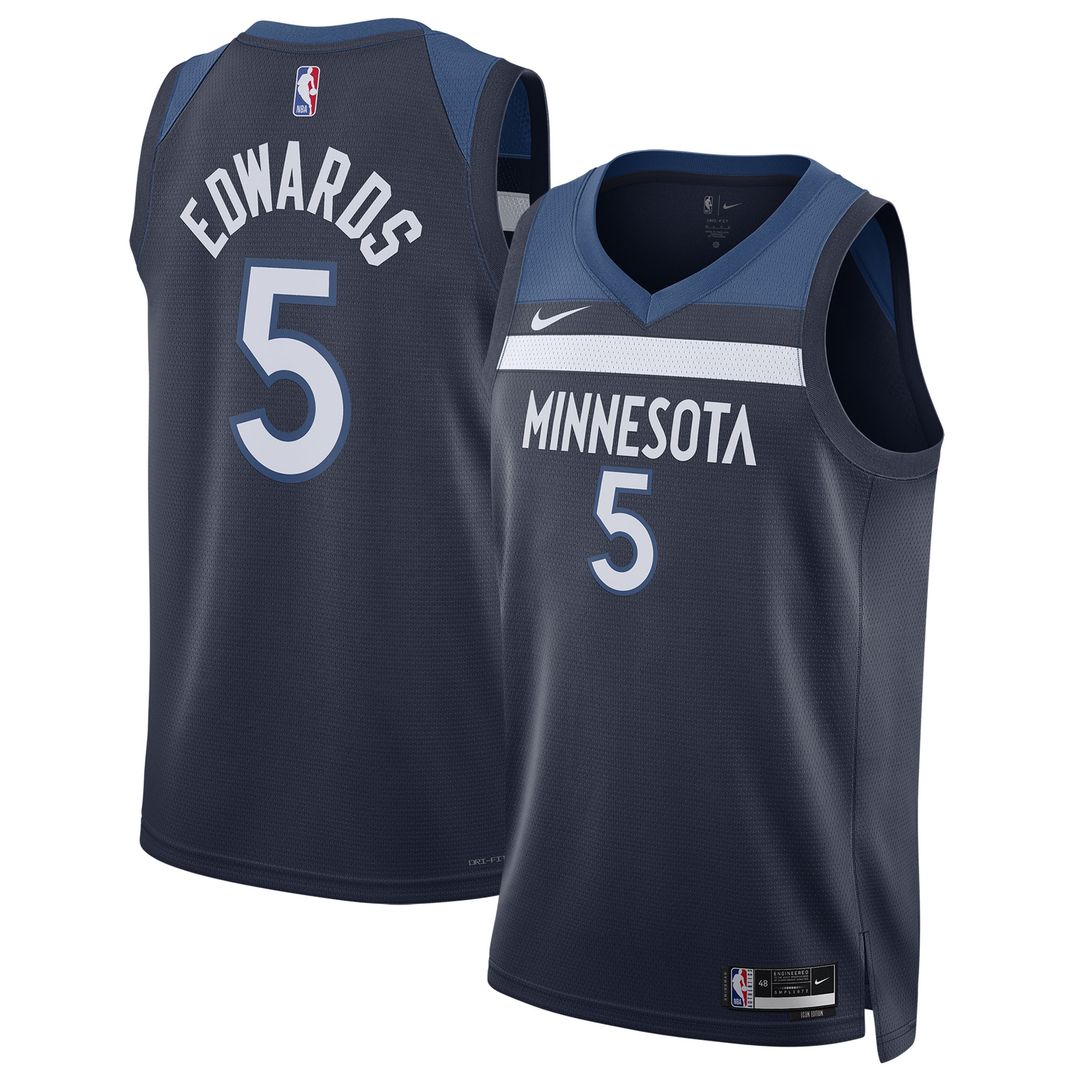 Minnesota Timberwolves Anthony Edwards Nike Unisex Swingman Jersey - Icon Edition - Navy