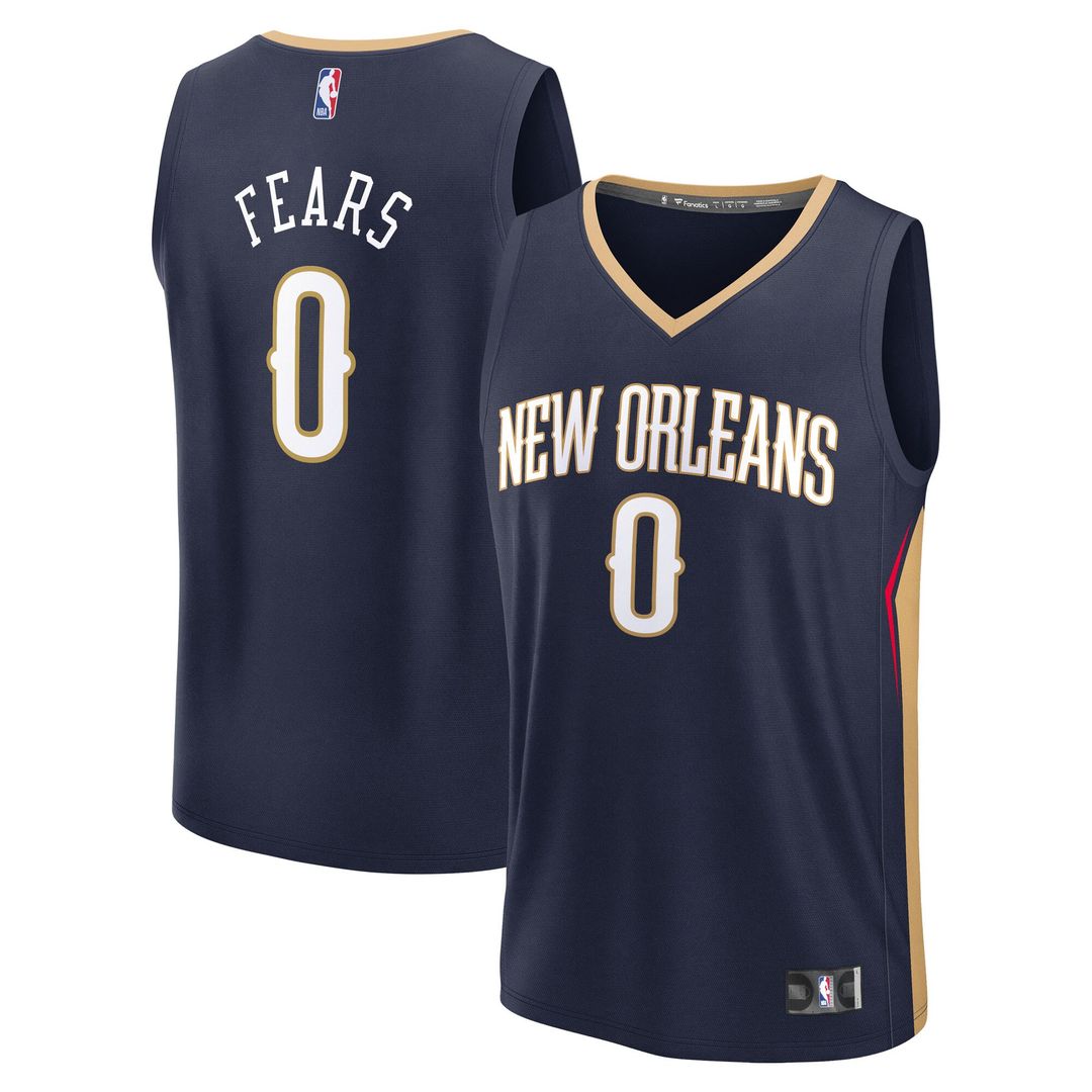 New Orleans Pelicans Jeremiah Fears Fanatics 2025 NBA Draft First Round Pick Fast Break Replica Jersey - Icon Edition - Navy