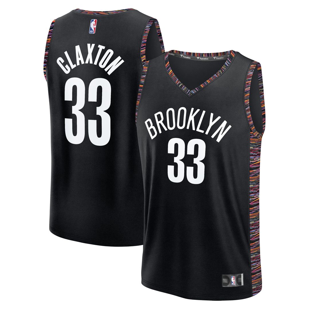 Brooklyn Nets Nic Claxton Fanatics 2025/26 City Edition Fast Break Jersey - Black