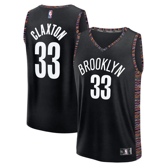 Brooklyn Nets Nic Claxton Fanatics 2025/26 City Edition Fast Break Jersey - Black