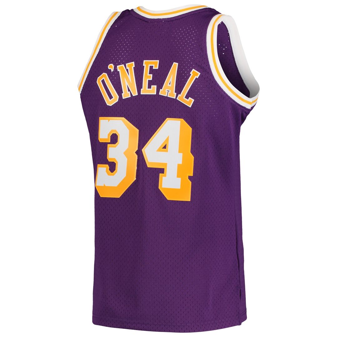 Los Angeles Lakers Shaquille O'Neal Mitchell & Ness 1996/97 Hardwood Classics Swingman Jersey - Gold