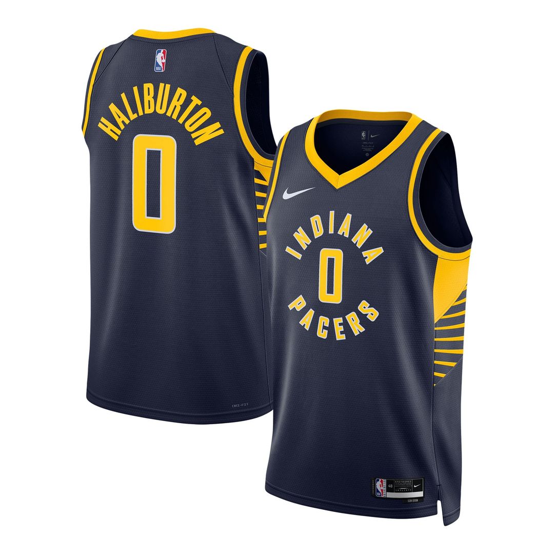 Indiana Pacers Tyrese Haliburton Nike Unisex Swingman Jersey - Icon Edition - Navy