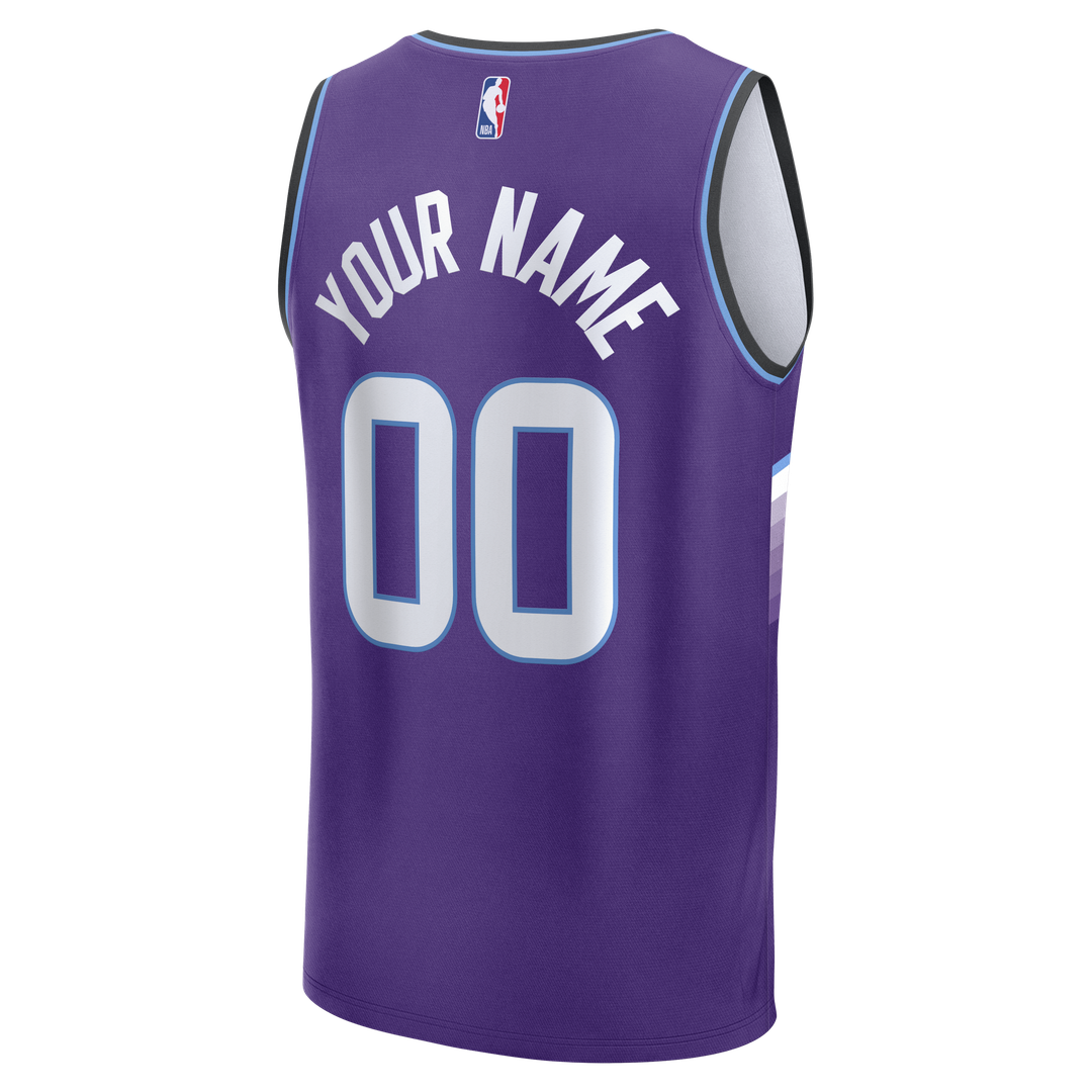 Utah Jazz Fanatics Fast Break Replica Custom Jersey - Purple - Icon Edition