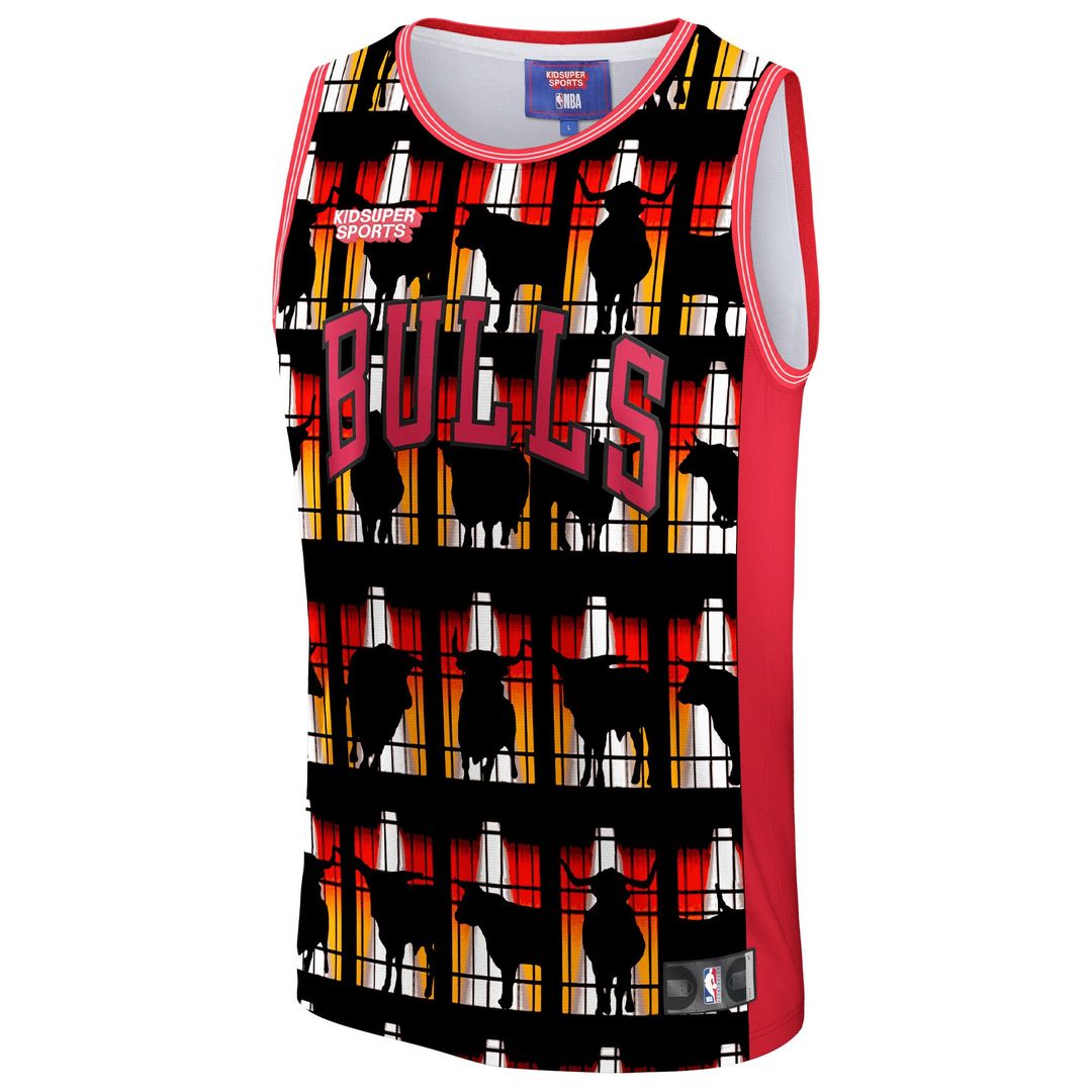 Chicago Bulls NBA & KidSuper Studios by Fanatics Unisex Hometown Jersey - Red