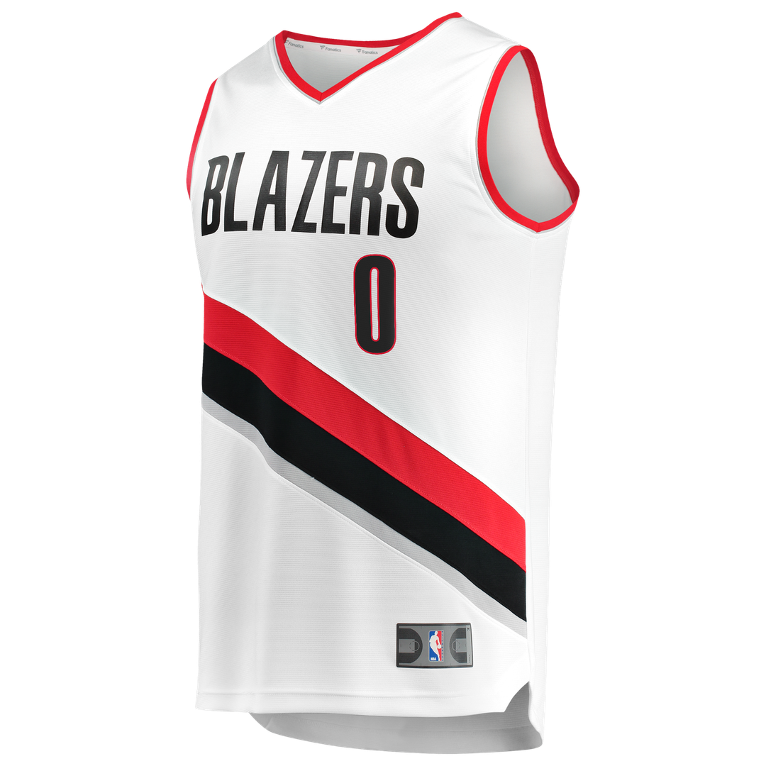 Portland Trail Blazers Damian Lillard Fanatics Fast Break Replica Jersey - White - Association Edition