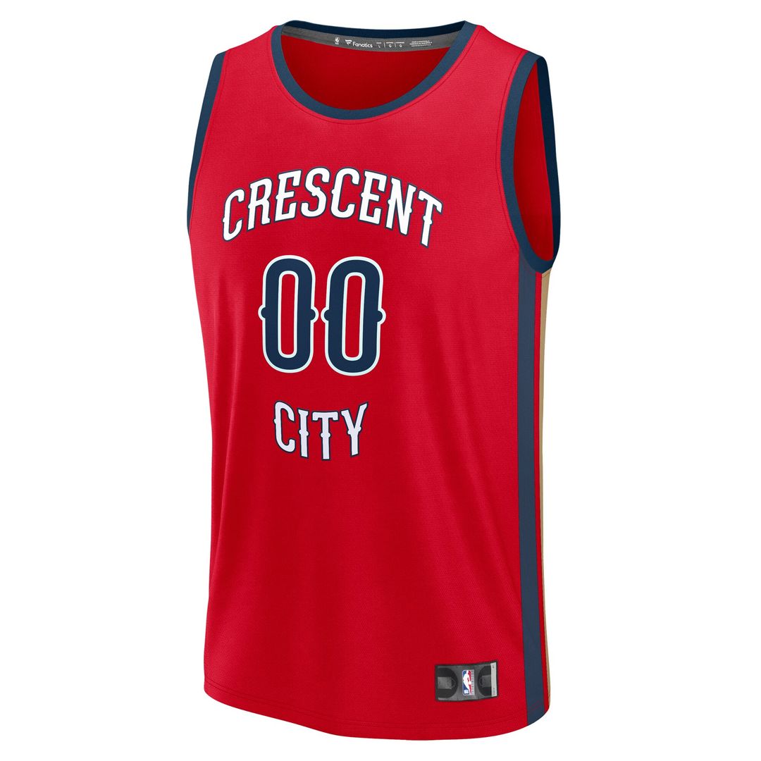 New Orleans Pelicans Fanatics Youth Fast Break Custom Replica Jersey - Red - Statement Edition