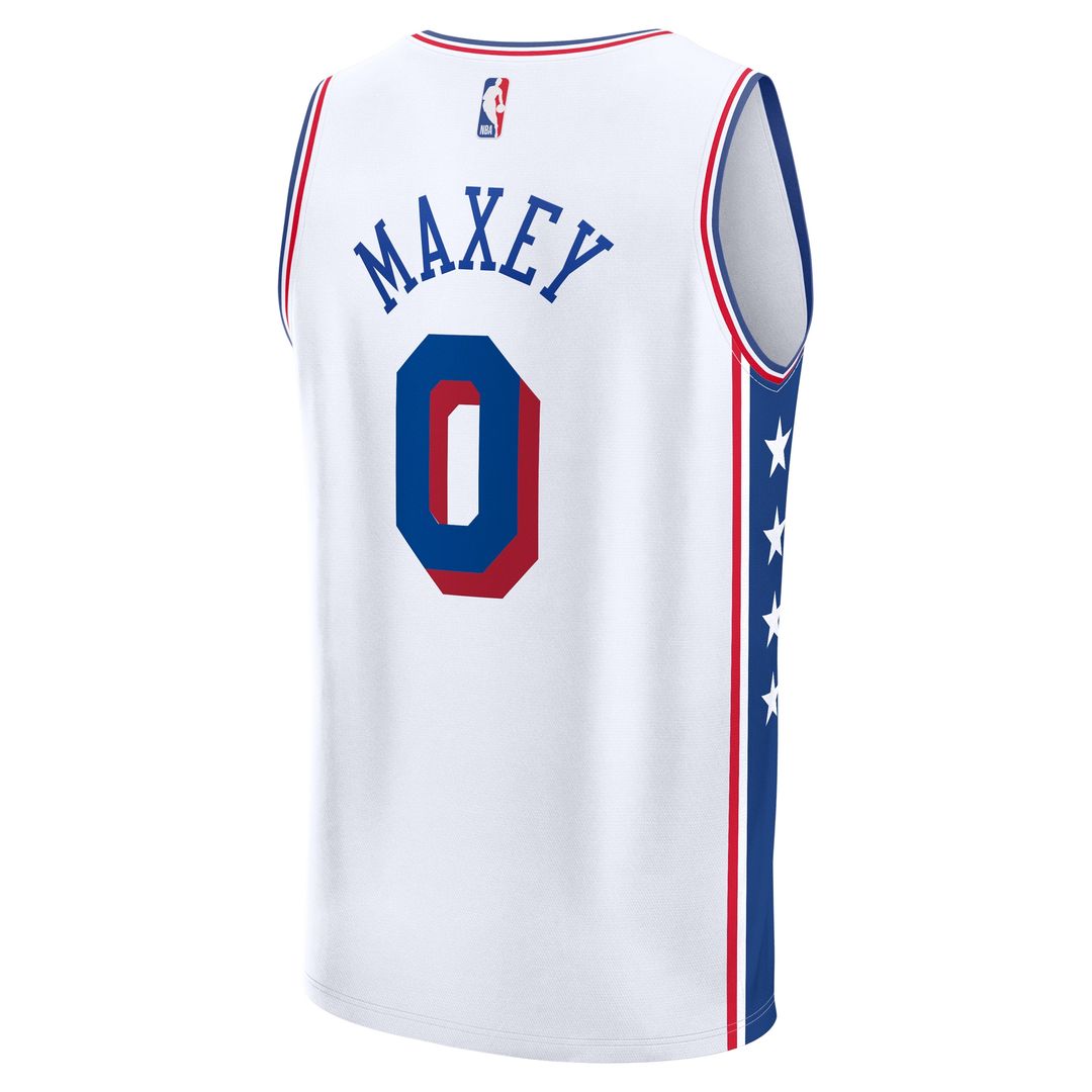 Philadelphia 76ers Tyrese Maxey Fanatics Fast Break Replica Player Jersey - Association Edition - White