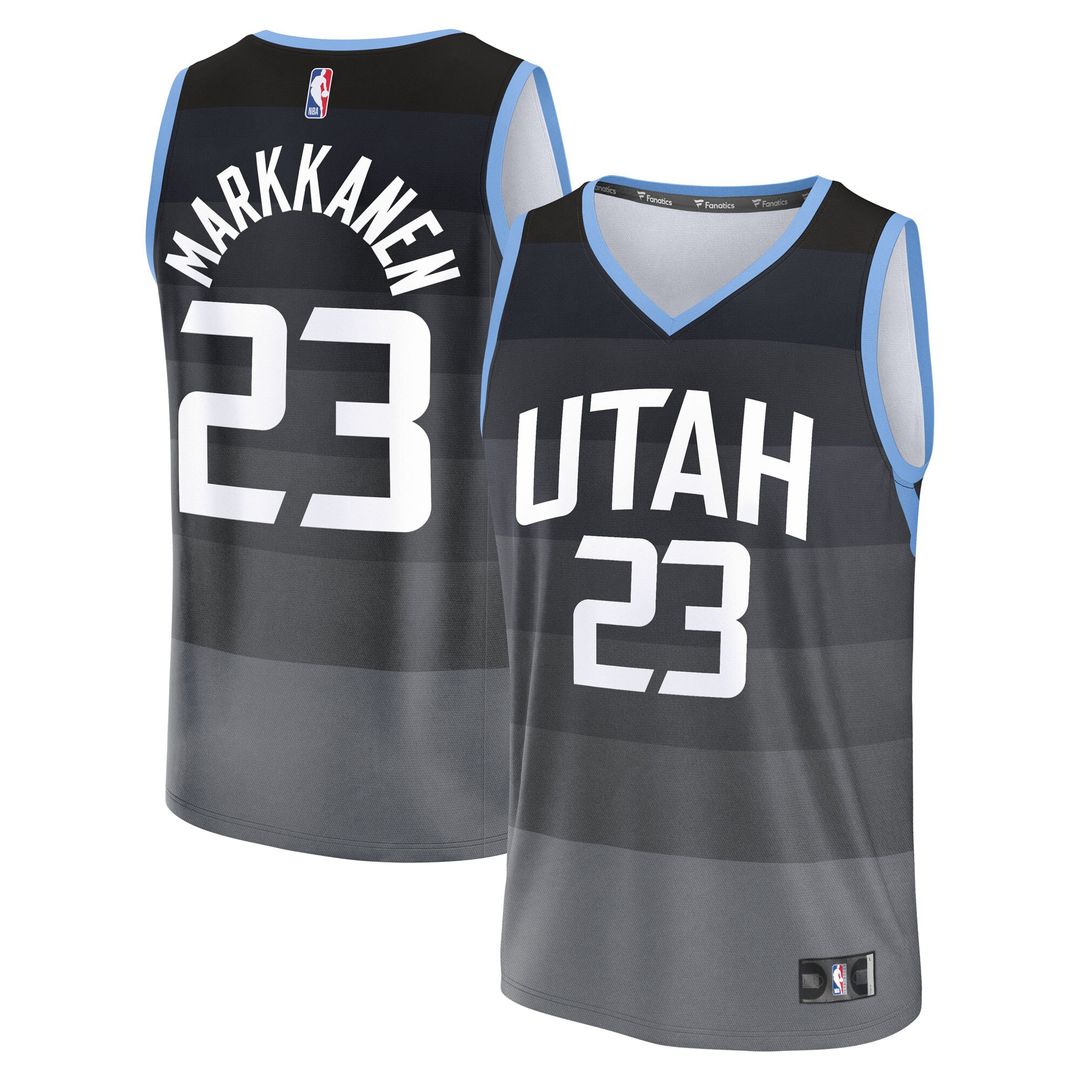 Utah Jazz Lauri Markkanen Fanatics Youth Fast Break Jersey - City Edition - Black