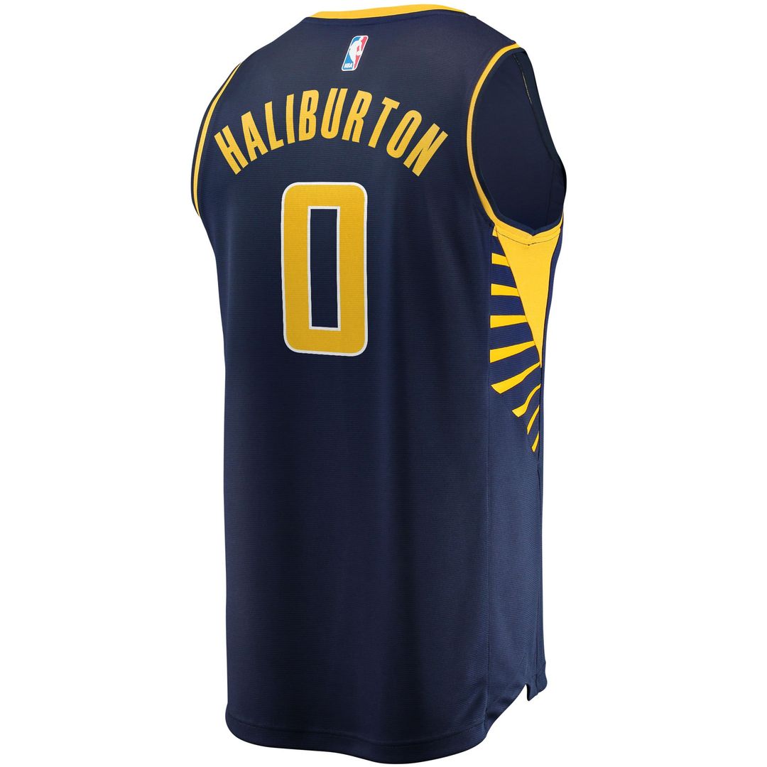 Indiana Pacers Tyrese Haliburton Fanatics Youth 2021/22 Fast Break Replica Jersey - Icon Edition - Navy