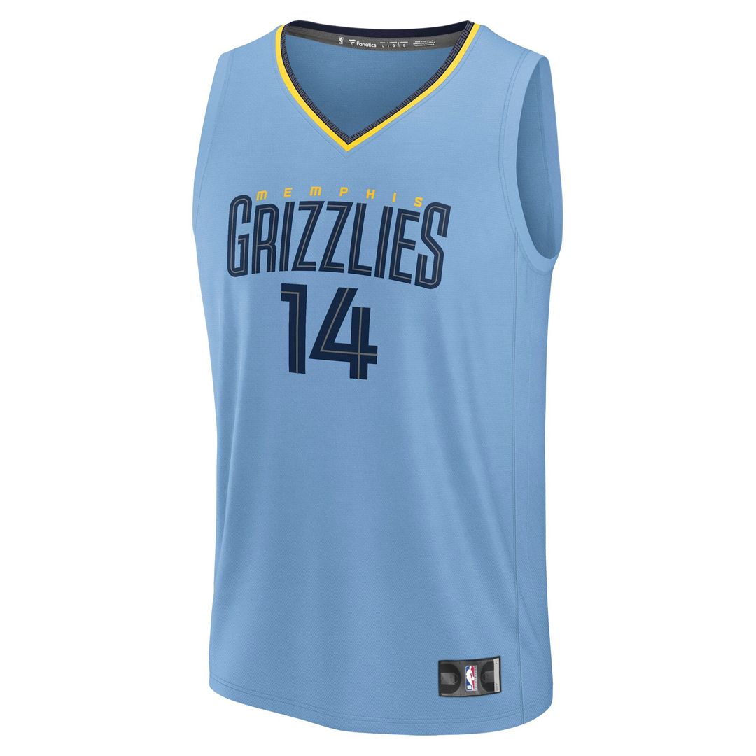 Memphis Grizzlies Zach Edey Fanatics Fast Break Replica Player Jersey - Statement Edition - Light Blue