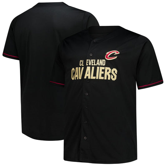 Cleveland Cavaliers Fanatics Big & Tall Pop Full - Button Jersey - Black