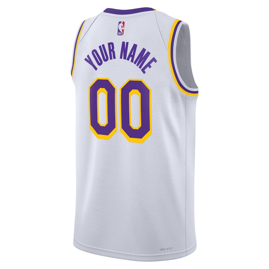 Los Angeles Lakers Nike Unisex Swingman Custom Jersey Gold - Icon Edition
