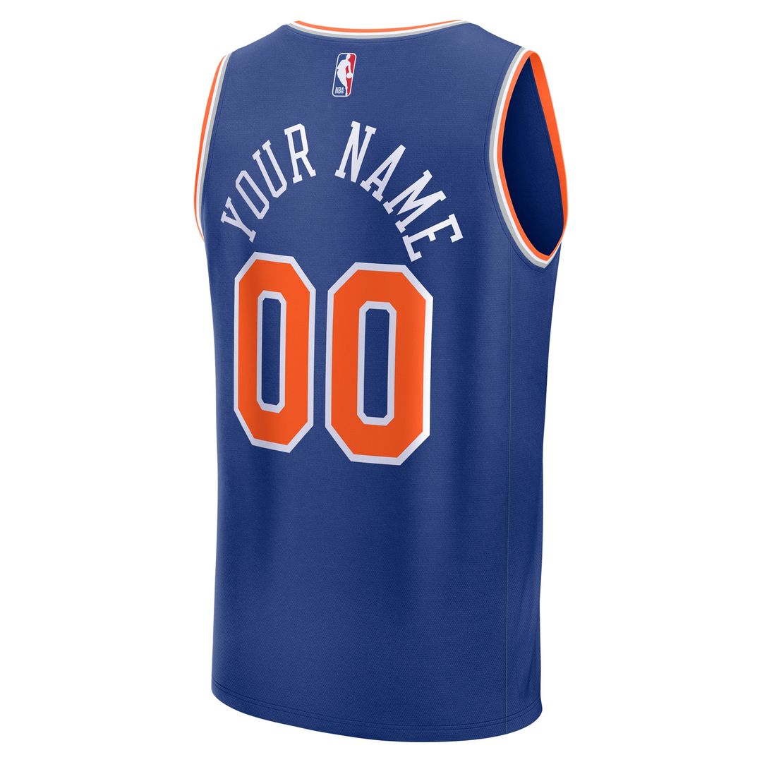 New York Knicks Fanatics Youth Fast Break Custom Replica Jersey - Blue - Icon Edition